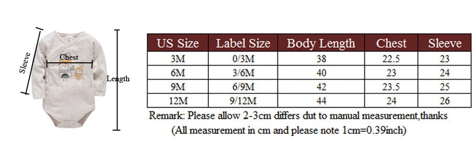 Honeyzone Baby Boy Bodysuit O-Neck Cartoon Print Neugeborene Baumwolle Kleidung ein Stück weiches Design Kinder Kostüm.