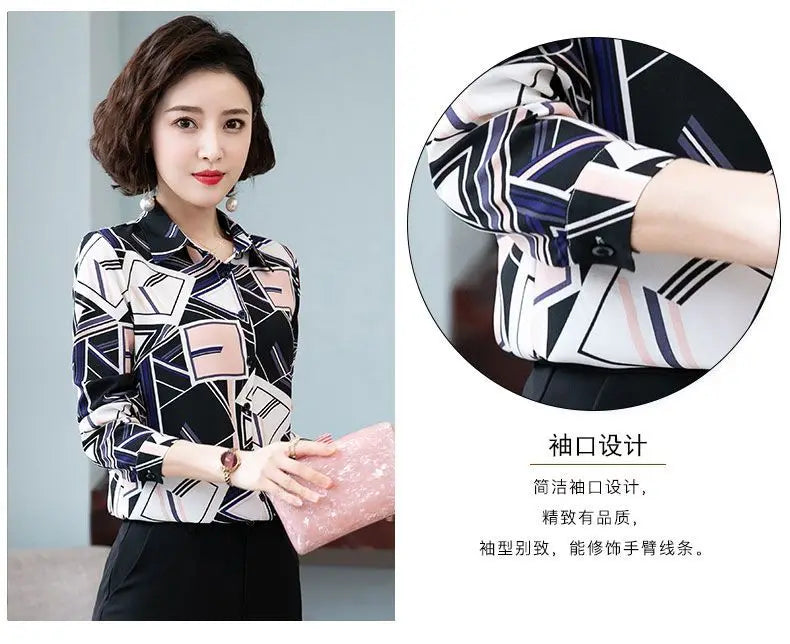Printed Shirt for Women Long Sleeves Fashionable and Stylish Top.