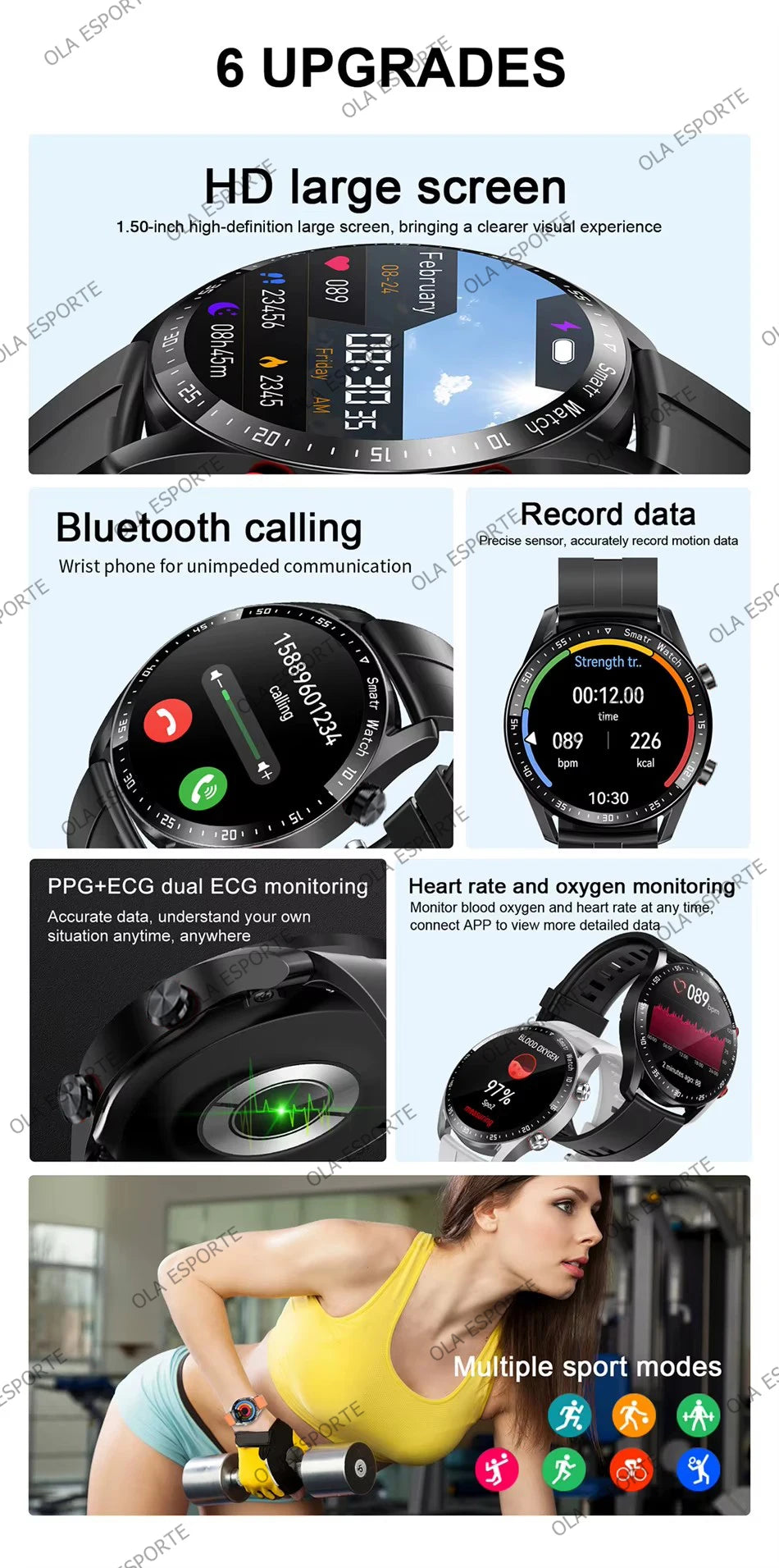 2025 NEW Smart Watch Women Men AMOLED Screen Bluetooth Call Full Touch Screen Weather Call Sports Smart Bracelet 5ATM Waterproof.