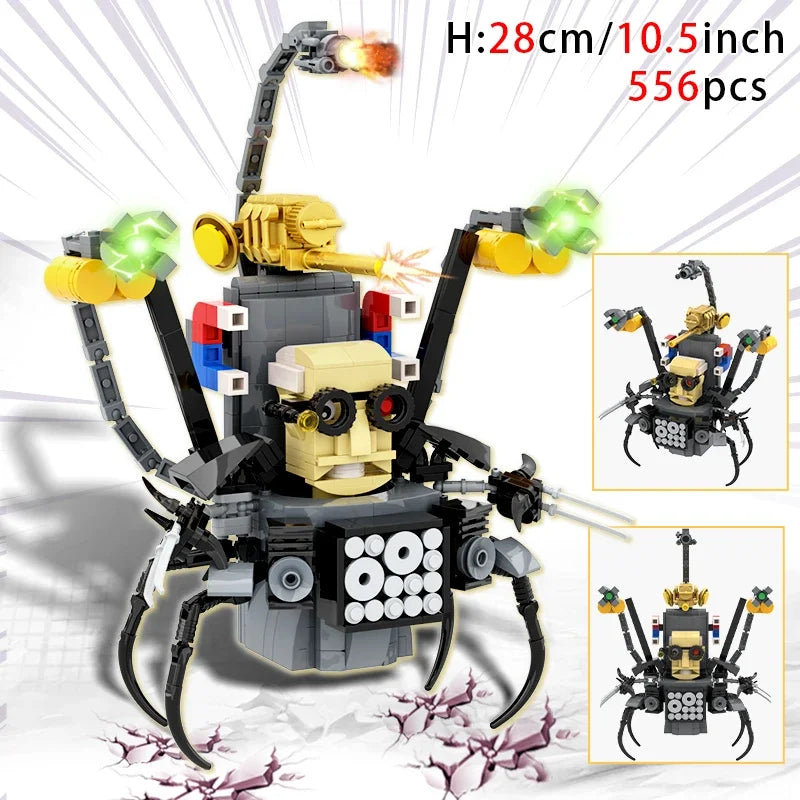 Moc Skibidi Toilet Action Figures builing blocks,Camerman Titan Speakerman Surveillance Man TVMan Boys Bricks Toys For Kids Gift