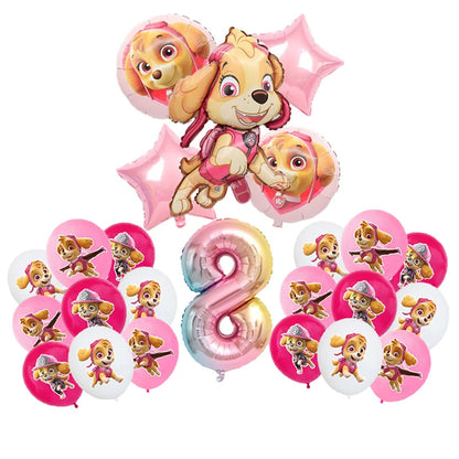 Paw Patrol Rosa Geburtstag Skye Thema Party Dekorationen Geschirr Set Pappteller Tassen Servietten Für Kind Party Liefert Spielzeug Geschenke