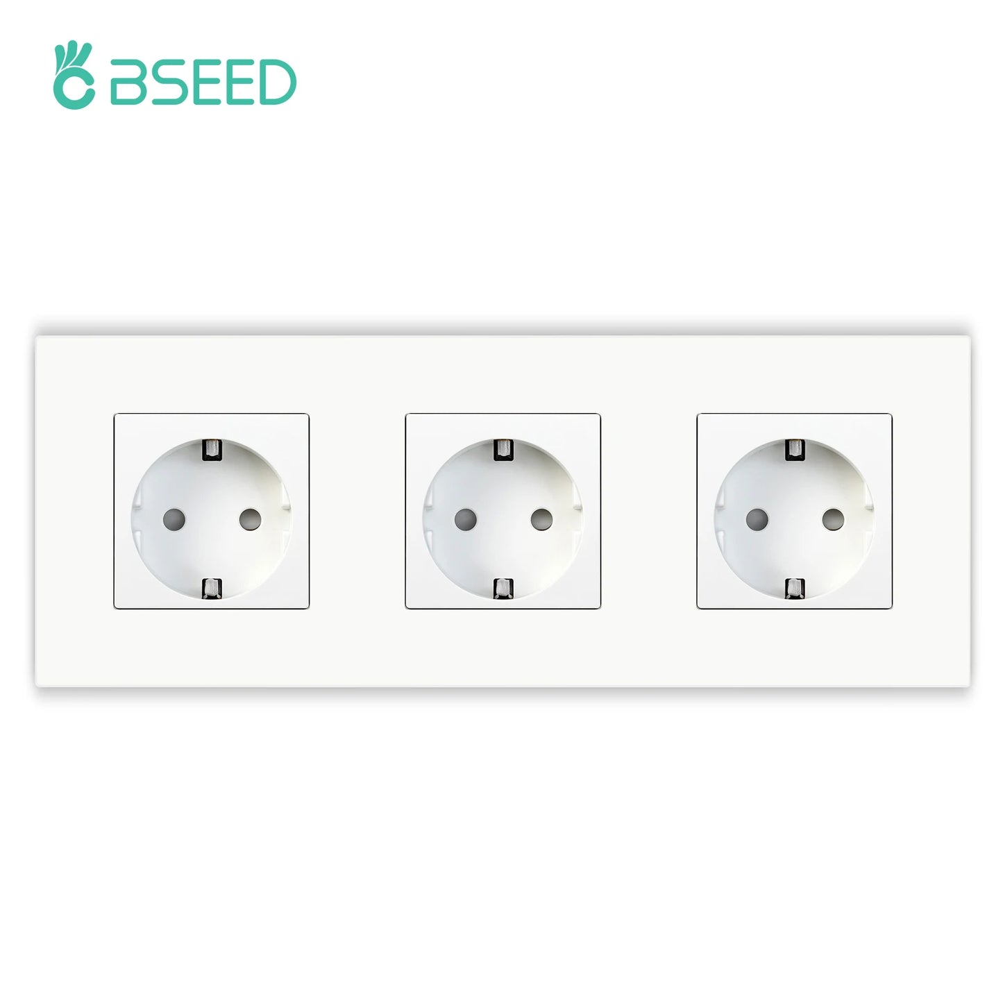 BSEED EU-Wandsteckdosen Typ C USB-Steckdosen Doppelte Steckdosen Dreifachsteckdosen Kunststoffrahmen Deutschland Steckdose mit Dual-USB.