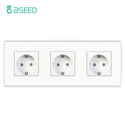 BSEED EU-Wandsteckdosen Typ C USB-Steckdosen Doppelte Steckdosen Dreifachsteckdosen Kunststoffrahmen Deutschland Steckdose mit Dual-USB.