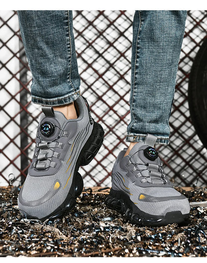 Men's Military Tactical Boots Army Boots Men Side Zipper Military Boots Men Anti-Slip Ankle Boots Work Safety Shoes Hiking Shoe.