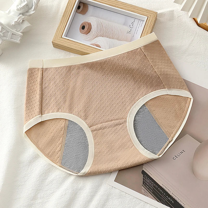 Physiological Period Leak Proof Menstrual Panties Breathable Seamless Soft Fabric Women Underwear Breifs Mesh Sanitary Pants XL