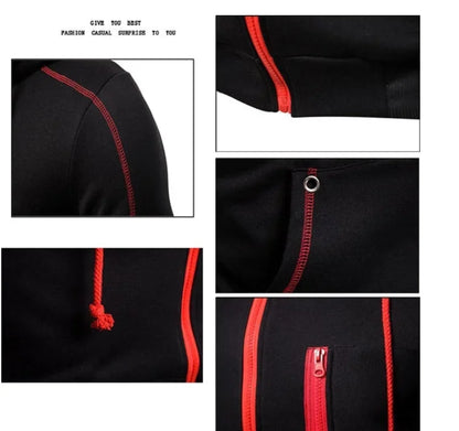 2025 Spring and Autumn casual hat top letter print top + pants, men's outdoor hooded casual full-open zipper top sportswear set.