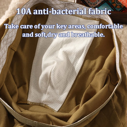 3 Teile/paket 100% Baumwolle Solide Raute Unterwäsche Atmungsaktive Antibakterielle Mesh Schritt Boxer Mann Hohe Elastische Wiast Männer der Höschen