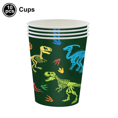 Jurassic Dinosaurier Geburtstagsparty liefert Dinosaurier Einweggeschirr Teller Tasse Serviette für Dinosaurier-Themen Party Kinder Jahre.