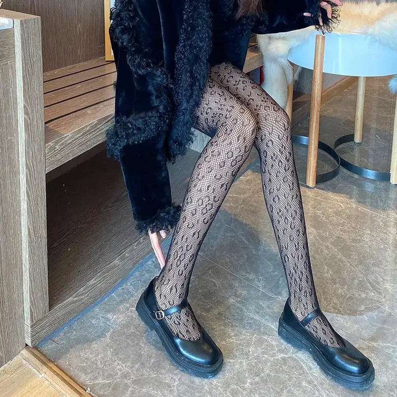 Women Sexy Patterned Fishnet Geometric patterns Pantyhose Slim Legs Long Mesh Tights Ladies Transparent Retro Fish Net Leggings.