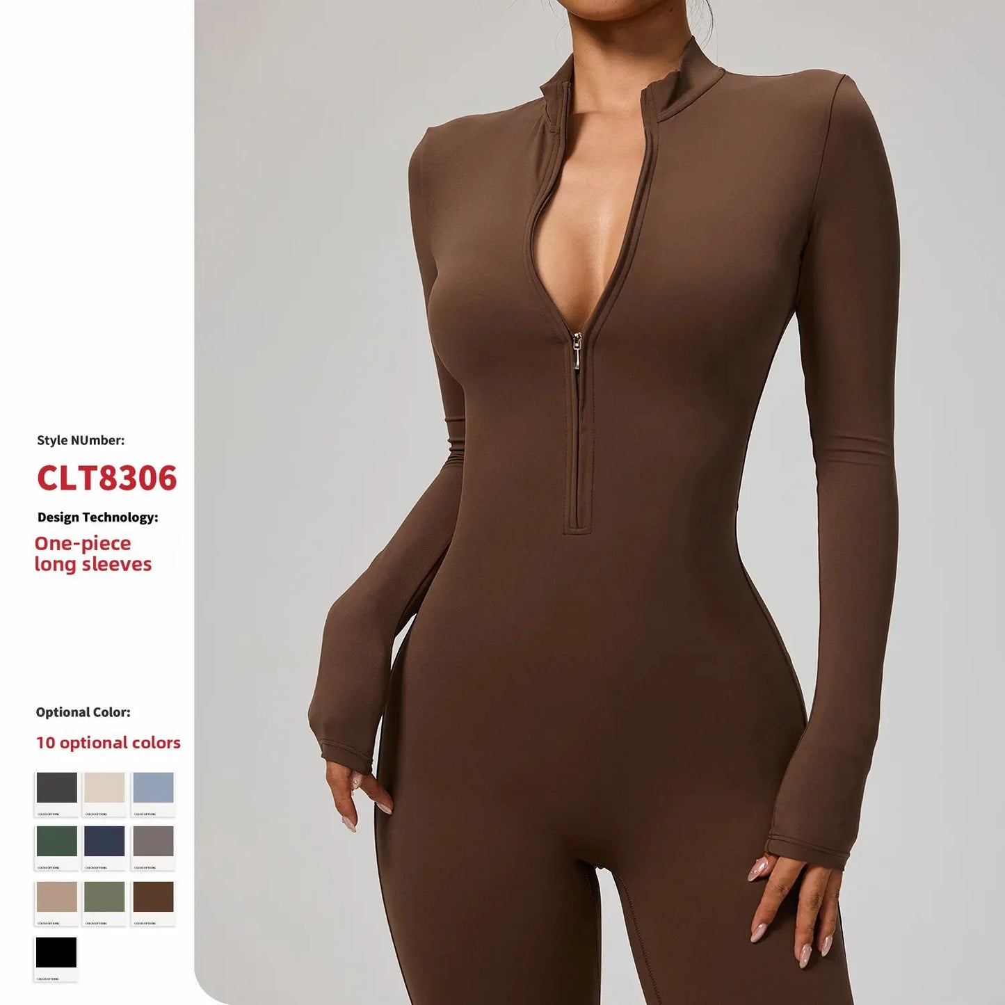 Tianyi High-Intensity Fitness Long-Sleeve Yoga Bodysuit Sensation Tight-Fitting Sportswear for Women Made in China.