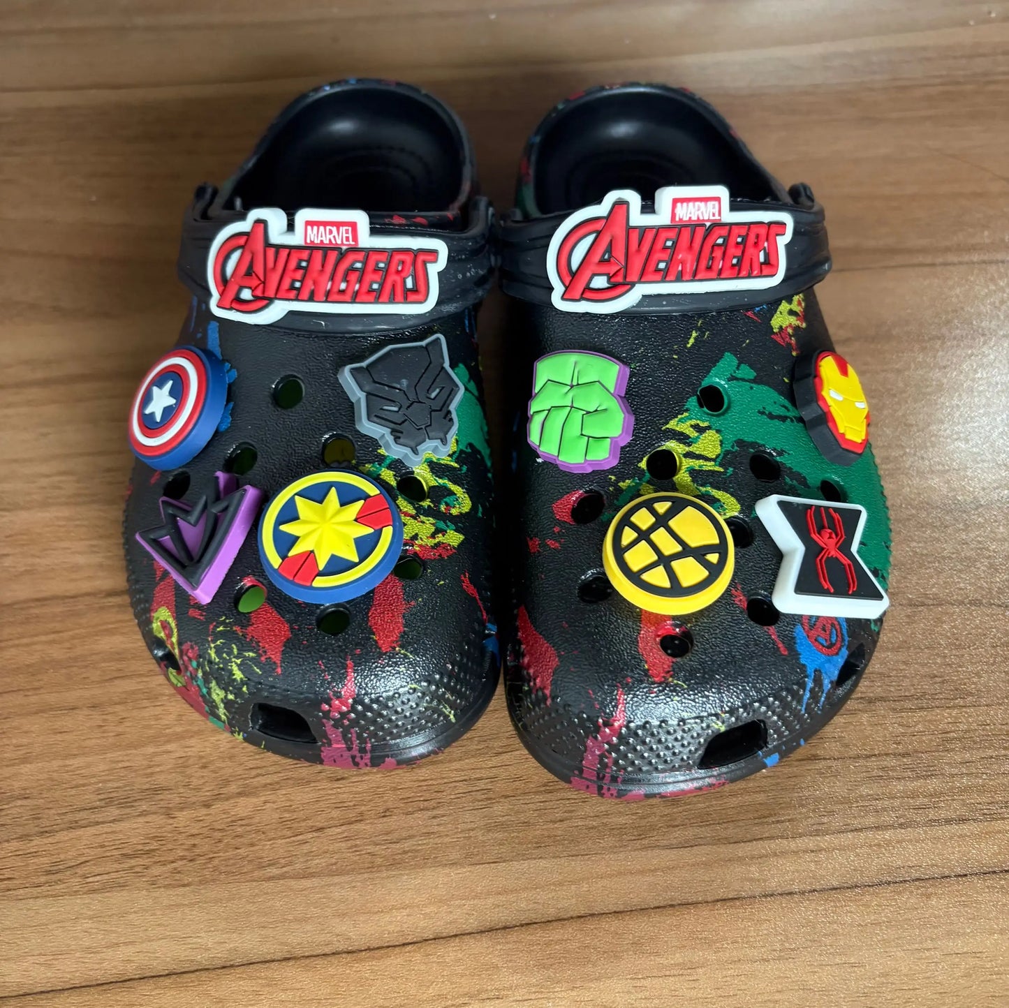 Children Slippers The Avengers Anime Disney Marvel Kawaii Hole Sandals Eva Beach Breathable Shoes Outdoor Non Slip Comfort Gifts