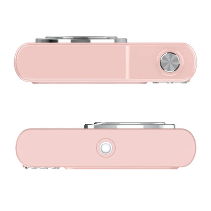 Retro digital camera, CCD camera, multilingual settings, gift for kids, students, 64GB SD card, pink.