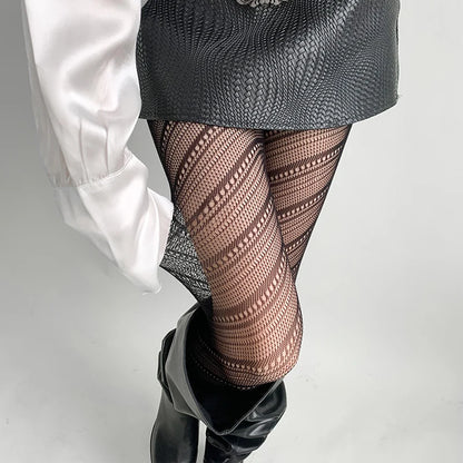 Woman Girls Fashion Gothic Fishnet Stockings Snake Skull Stripeds Socks Mesh Tights Panties Lolita Plus Size Pantyhose Leggings