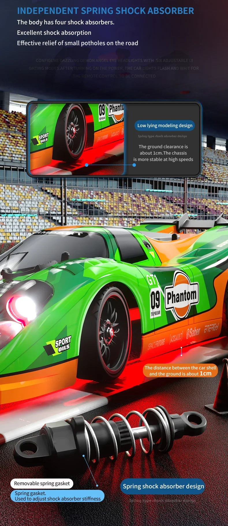 16307PRO 1:16 70KM/H Brushless Remote Control Car High Speed Drift Racing Car Four Wheel Drive Off Road Vehicle Boys Toy Gift.