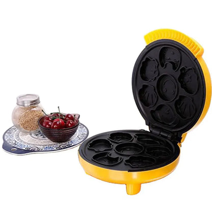 Mini Electric Walnut Cake Maker Automatic Nut Waffle Bread Machine Sandwich Iron Toaster Baking Breakfast Pan Oven 220V EU plug.