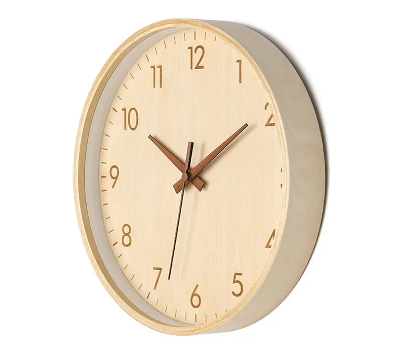 Wanduhr Wohnzimmer Zuhause Wandbehang Massivholz moderne einfache Uhr mittelalterliche Uhr Log Schlafzimmer Dekoration