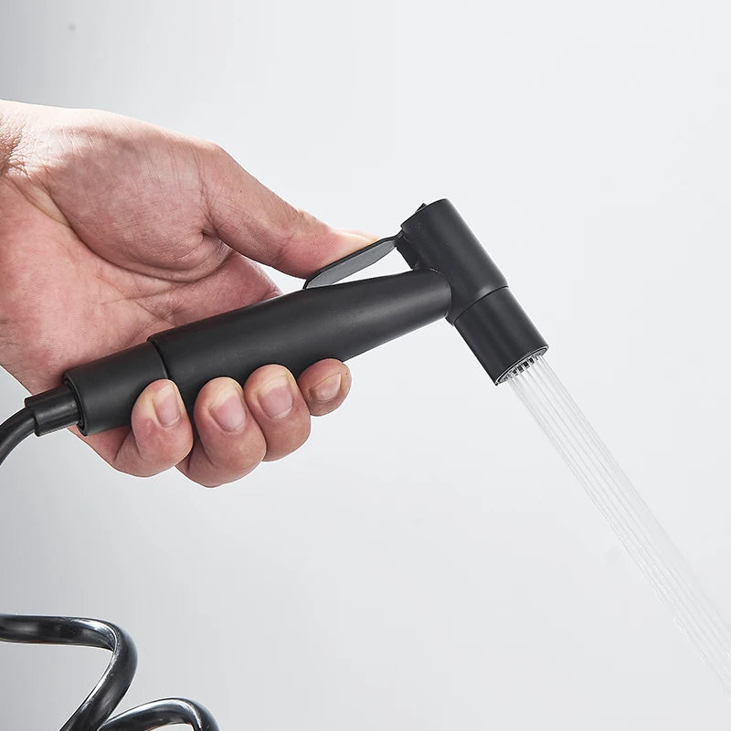 Kitchen Faucets Stainless Steel Wall Mounted Dual Hole Bathroom 360 Rotate Basin Faucet Cold Hot Water Mixer Taps With spray gun