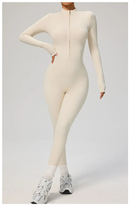 Tianyi High-Intensity Fitness Long-Sleeve Yoga Bodysuit Sensation Tight-Fitting Sportswear for Women Made in China