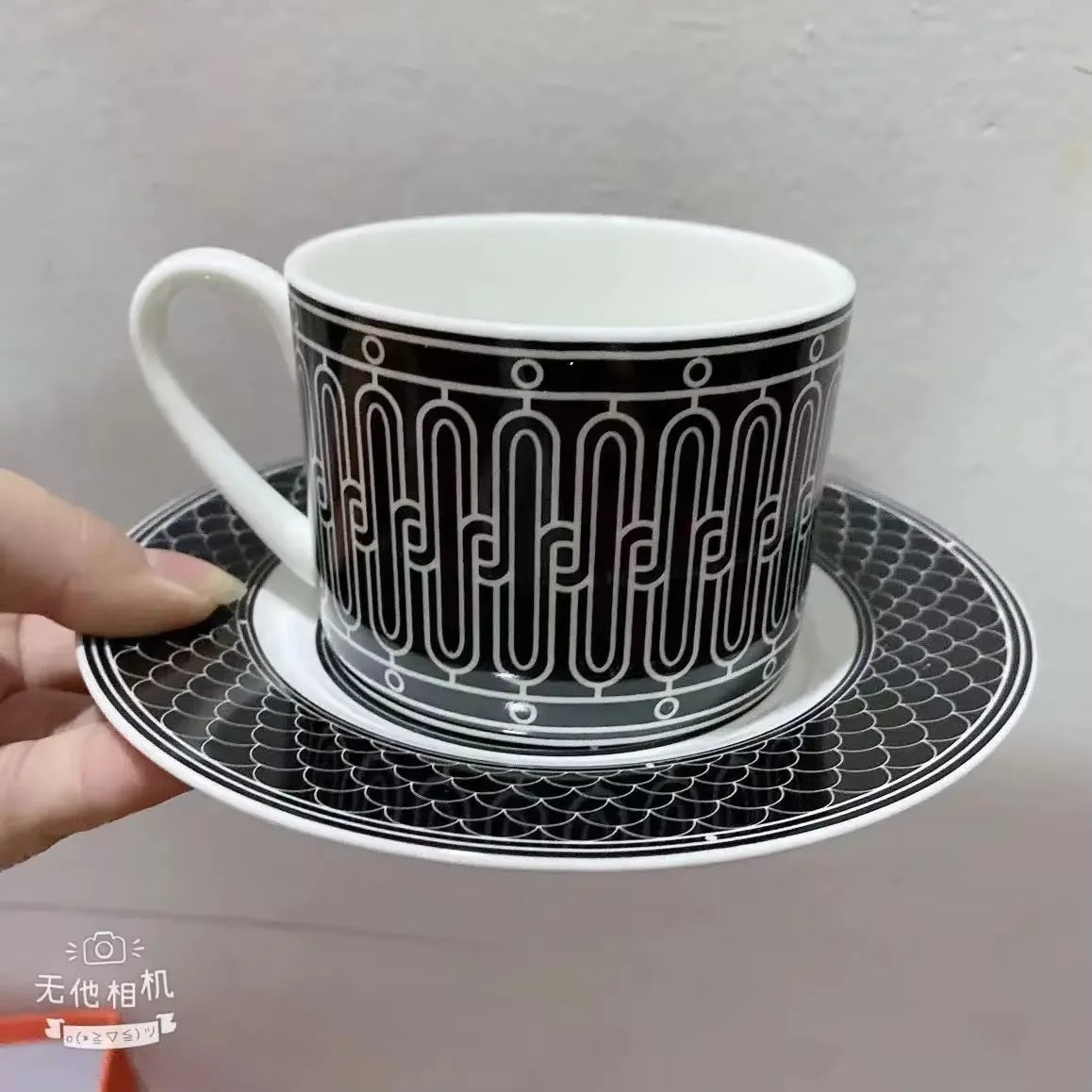 12Pcs gift box set Striped Dot Ceramic Espresso Coffee Cup Tea Milk Drinking Cups with Handle Mug for Office Novelty Gift.