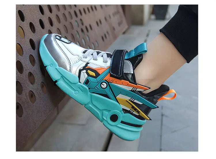 Kids Casual Shoes Boys Leather 5-15y Children Tennis Fashion Sneakers Toddlers Outdoor Cartoon Size 28-39.