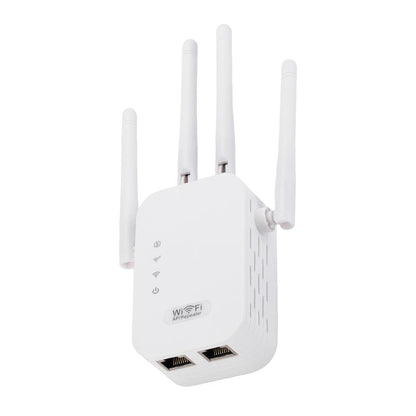 1200Mbps WiFi Signal Booster Wireless WiFi Repeater with WAN/LAN Port Dual-Band 2.4/5G WiFi Signal Amplifier WIFI Range Extender.
