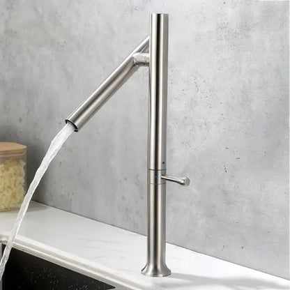 304 Stainless Steel Kitchen Sink Faucet Mixer Water Cold Hot Taps Single Handle 360 Rotation Ceramic Valve Folding with Hose