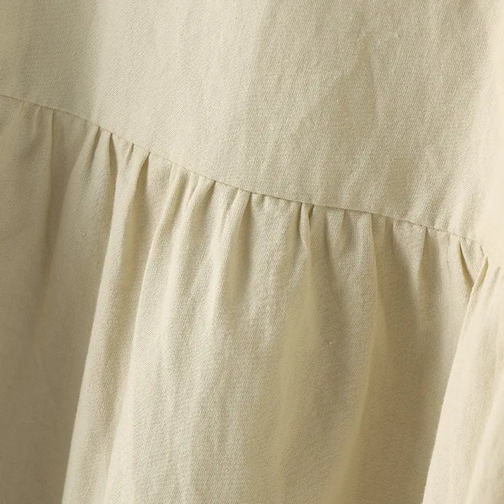 Women's Elegant Solid Cotton Robe Femme 2022 Spring Autumn Bohemian Maxi Dress ZANZEA Casual Long Sleeve Shirt Dresses Oversized