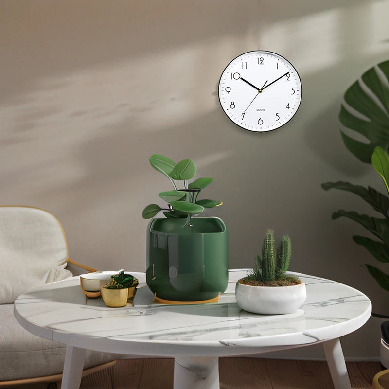 Wanduhr, 20,3 cm, geräuschlos, nicht tickend, batteriebetrieben, dekorativ für Zuhause, Küche, Büro, Schlafzimmer, Badezimmer, Niditon