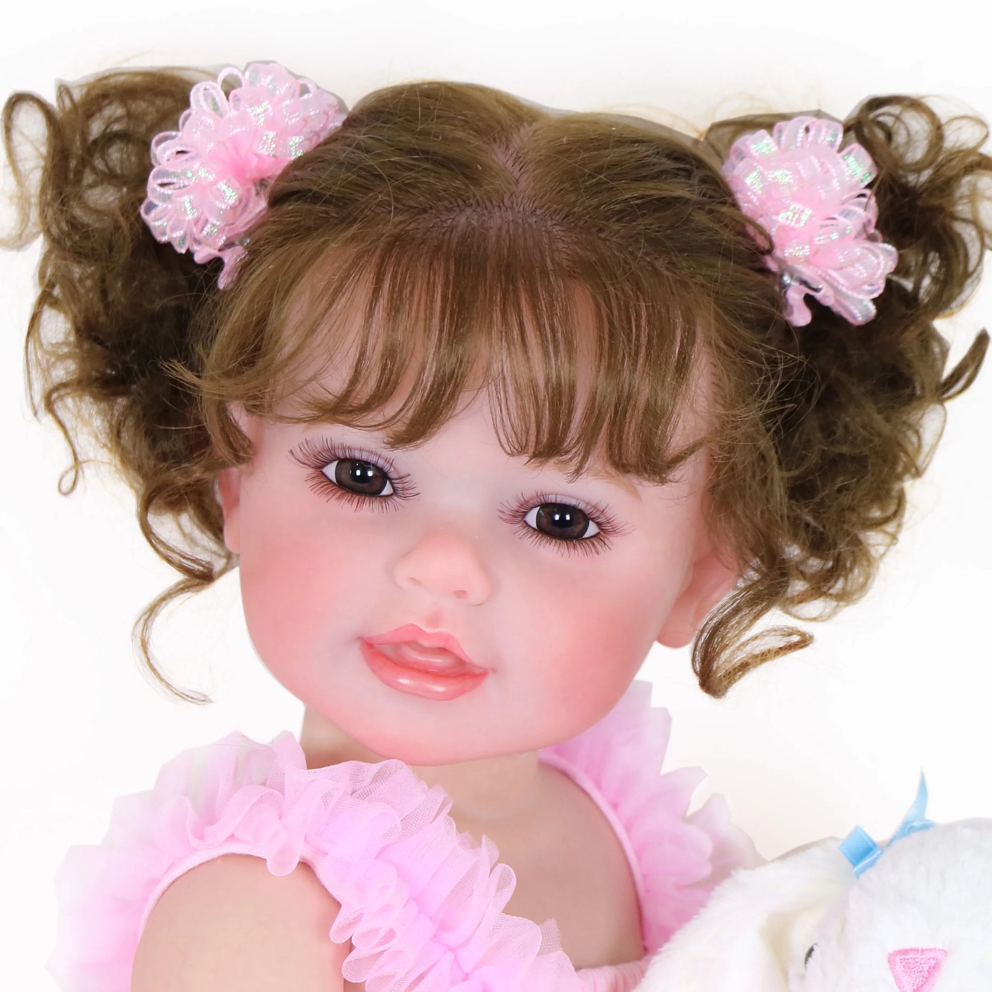 Reborn Toddler Girl Doll -22 inch Happy Dance with 3D Painted Skin Visible Veins and Soft Full Vinyl with Rooted Hair/Christmas.