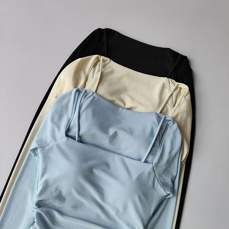 Yoga Clothes Women Sports Tops Fixed Chest Pads Mesh Splicing Slimming Long Sleeves Fashionable Running Training Fitness Clothes.