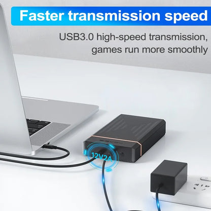 PEAPRIT 12TB Gaming HDD with Hyperspin Launchbox Retrobat Playnite 10K+ Retro Video Games Console for PS3/PS2/PS/Wii/WIIU/SWITCH.