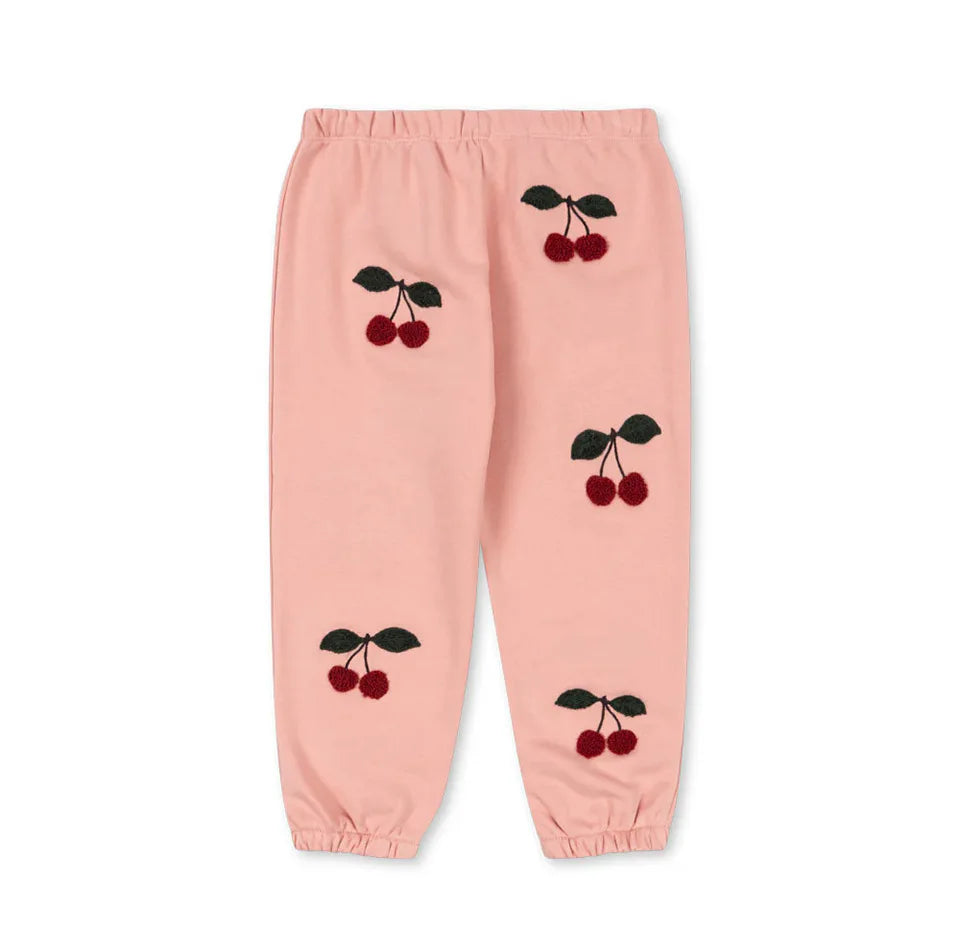 Konges Slojd AW Baby Girls Sweatshirts + Pants 2 Pcs Sets Lambswool Cherry Jackets Kids Clothes Girls Print Dresses Coats 1-9Yrs