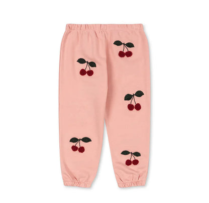 Konges Slojd AW Baby Girls Sweatshirts + Pants 2 Pcs Sets Lambswool Cherry Jackets Kids Clothes Girls Print Dresses Coats 1-9Yrs