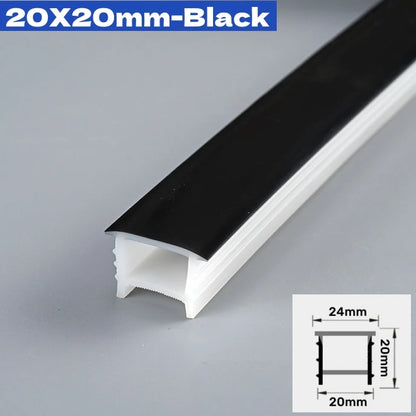 Black Flexible LED Neon Rope Lamp Silicone Tube Diffuser Recessed Channel For WS2811 WS2812B Waterproof Ribbon Neon Strip Lights