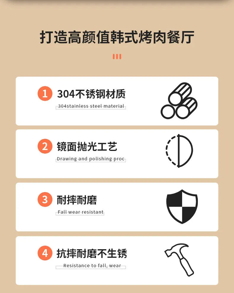 grilled fish plate household induction cooker rectangular Korean multi-functional barbecue plate golden commercial tray.