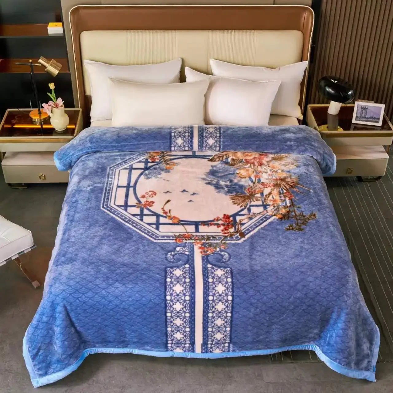 Double layer thickened to 6kg  - et quilt autumn and winter warm fleece wedding  - et cushion bedding.