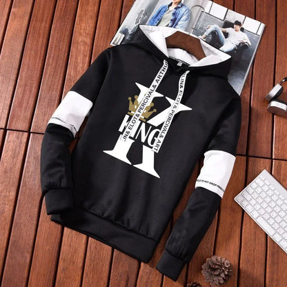 Outdoor Quality Autumn Winter Simple Daily Men's Tracksuit Casual Sports Hooded Single Sweatshirts And Sweatpant Comfort Jogging.