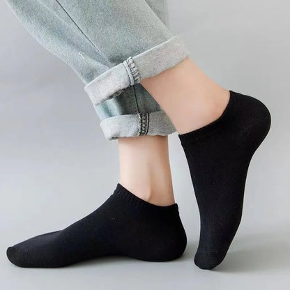 10/20/30Pairs Socks Men Women Boat Socks Thin Breathable Comfy Sweat-absorbing Ankle Socks Unisex Casual Plain Color Short Socks.