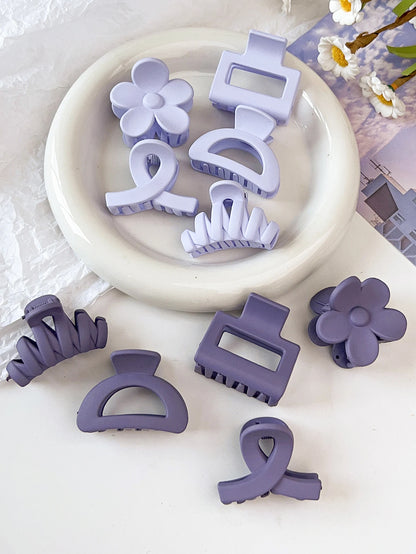 10 Pcs Pink Small Claw Clips Set,Matte Tiny Flower Jaw Clips for Women Girls,5 Style Nonslip for Thin Medium Fine Hair.