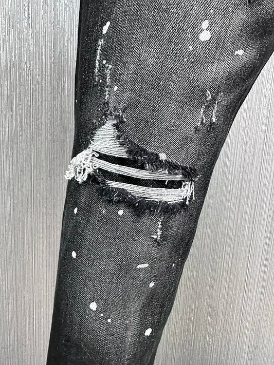 new design style D2 Men Jeans Coolguy Long Pants Straight Multiple button Hole SLIM black top quality D2 jeans pant 881.