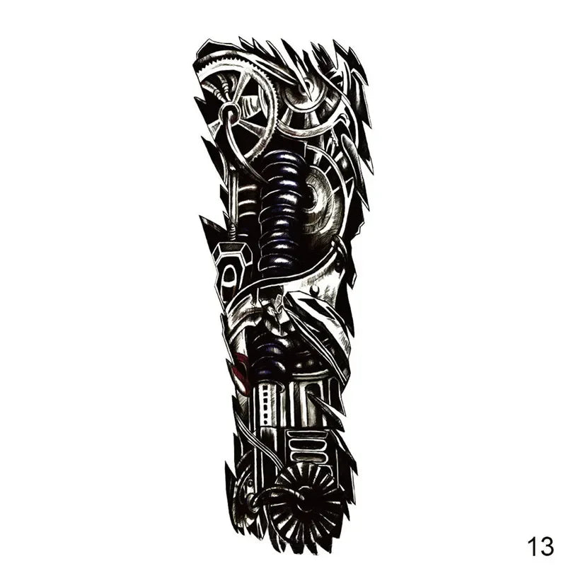 16 Designs Full Arm Temporary Tattoo Sleeve Waterproof Tattoos For Cool Men Women Tattoos Stickers On The Body Art #272596