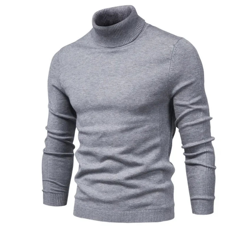 New Winter Men's Turtleneck Thick Sweaters Casual Turtle Neck Solid Color Quality Warm Slim Turtleneck Sweaters Men Pullovers To.