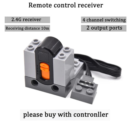 Power Functions Servo Train Car Motor Polarity Switch IR Speed Remote Control Receiver Battery Box Educational Kid Program Toys