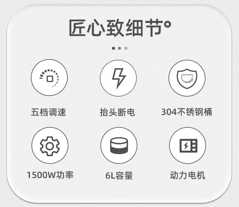 1500W stand Chef Machine mixer Multifunctional  Commercial Mixer Dough Mixer Household Small Automatic New electric blender 220V.