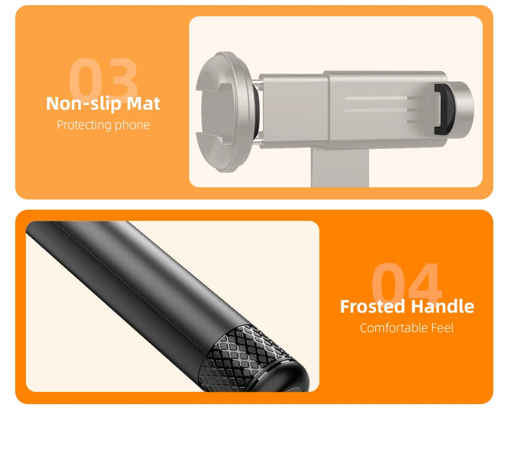 Selfie Stick with Wireless Bluetooth Remote, Portable 72 Inch Aluminum Alloy Selfie Stick Phone Tripod for iOS Android Cellphone.