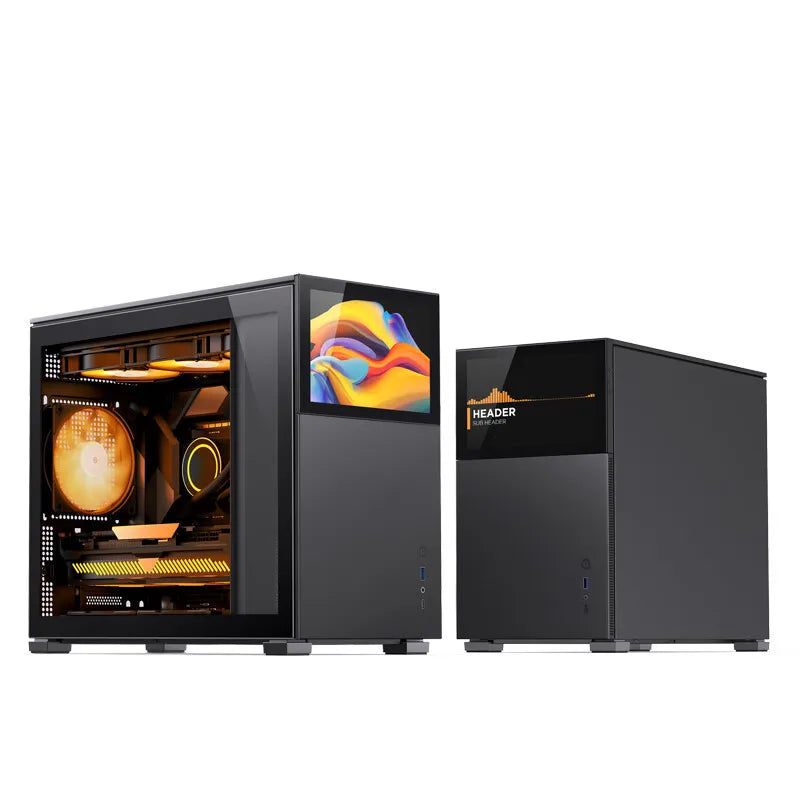 Jonsbo Pinecone D31 Case MATX ITX DTX Small Translucency Sub Screen of Video Games Support ATX Power 360 Cold Exhaust Chassis.