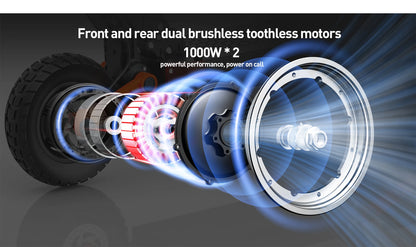 JOYOR S10-S-Z Electric Scooter 60V 18Ah Dual Motor 2000W 10 Inch Tire Adult Escooter 65km/h Max Speed 70-85km Range Black.