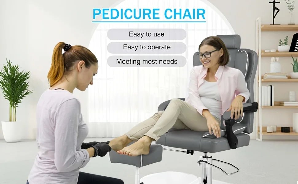 Fuß-SPA-Stuhl, Nagelstudio-Sofa mit Fußbad-Waschbecken, Pediküre-Stühle mit hydraulischem Heben und 360-Grad-Drehung, Möbel