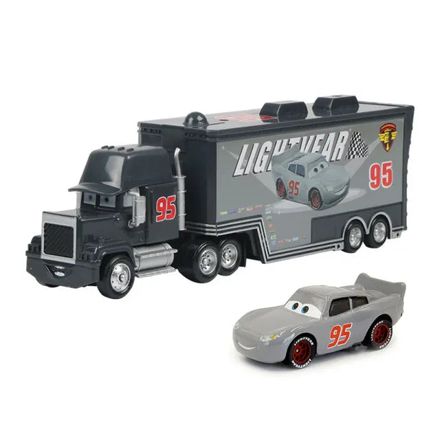 Disney Pixar Cars 2 3 Lightning McQueen Mack Uncle Jackson Storm Car Truck 1:55 Diecast Vehicle Metal Toys Gift for Children