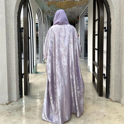 Ramadan Shiny Satin Open Kimono Abaya Dubai Luxury 2025 Muslim Kaftan Dress Abayas For Women Islam Clothing Robe Femme Musulmane